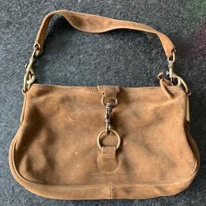 Miu Miu brown suede handbag